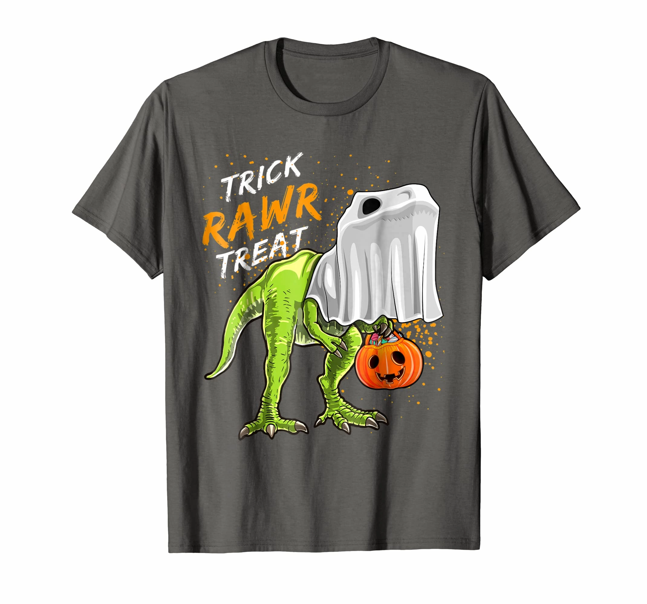 Trick Rawr Treat Halloween T Rex Dinosaur Ghost Shirt Boys