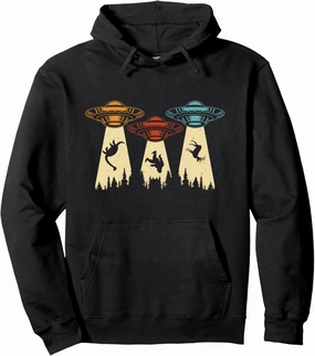 Ufo Alien Vintage Retro Dinosaur Bigfoot Deer Pullover Hoodie