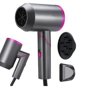 Uk Plug Thermostatic Portable Folding Negative Ion Hair Dryer, Household Hair Dryer Zf0619