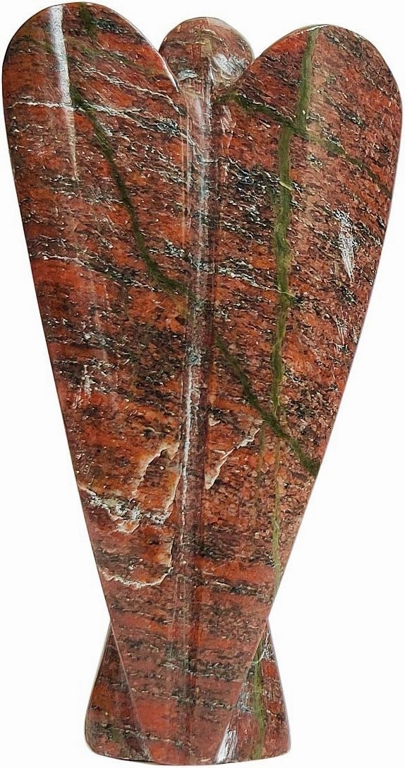 Unakite Stone Angel,Pocket Angel Figurines,Guardian Angel Carved,Crystal Angel,Reiki Stone Angel Housewarming Gift, Festive Gifts -3 Inch