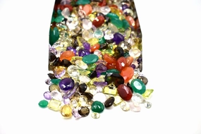 Unisex 500  Carats Loose Mixed Gems Wholesale Lot. Natural Faceted Semi Precious Gemstones. KantaIncorporation Loose Gemstone