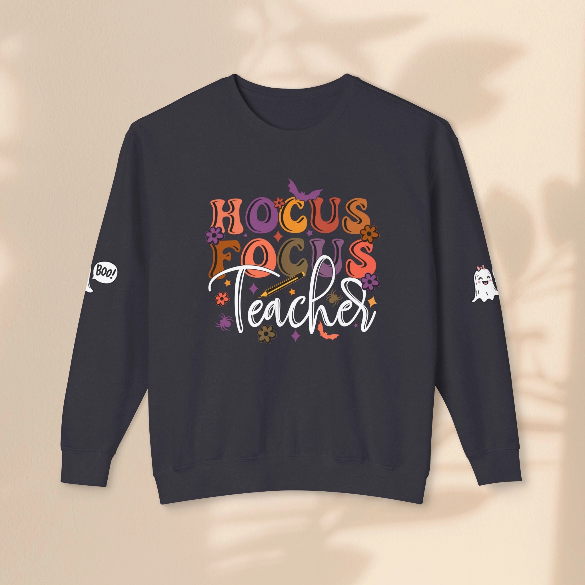 Unisex Lightweight Crewneck Sweatshirt - Hogus Focus Teacher