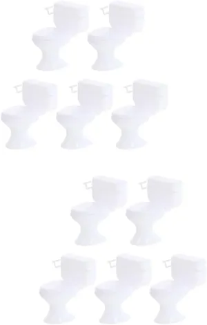 UPKOCH 10pcs Miniature Bathroom Toilet Realistic Dollhouse Furniture Premium Model for Boys and Girls Play Landscape Decoration Adornment for Toy Houses