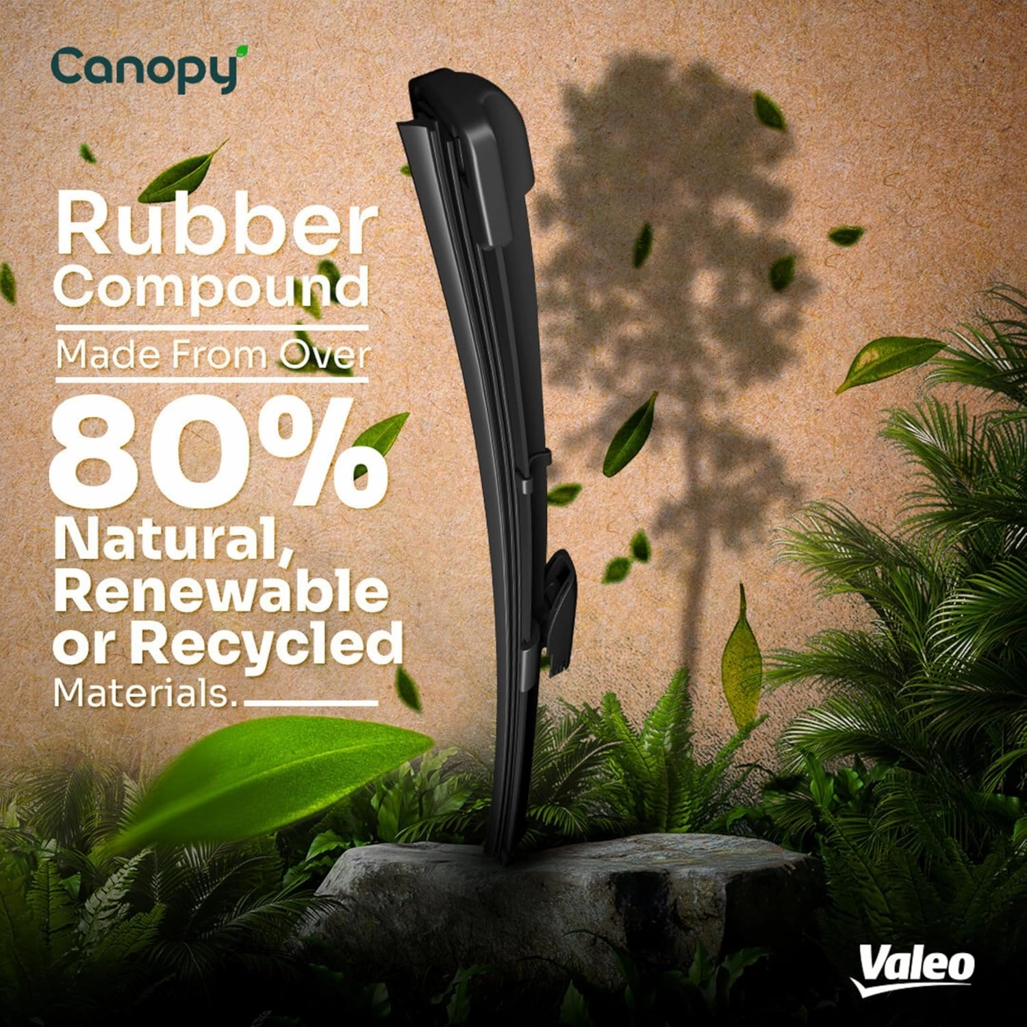 Valeo 583912 Canopy Innovative Automotive Replacement Windshield Wiper Blades for My Car Made From Natural and Recycled Materials, 26-inch Wiper Blade, Pack of 1