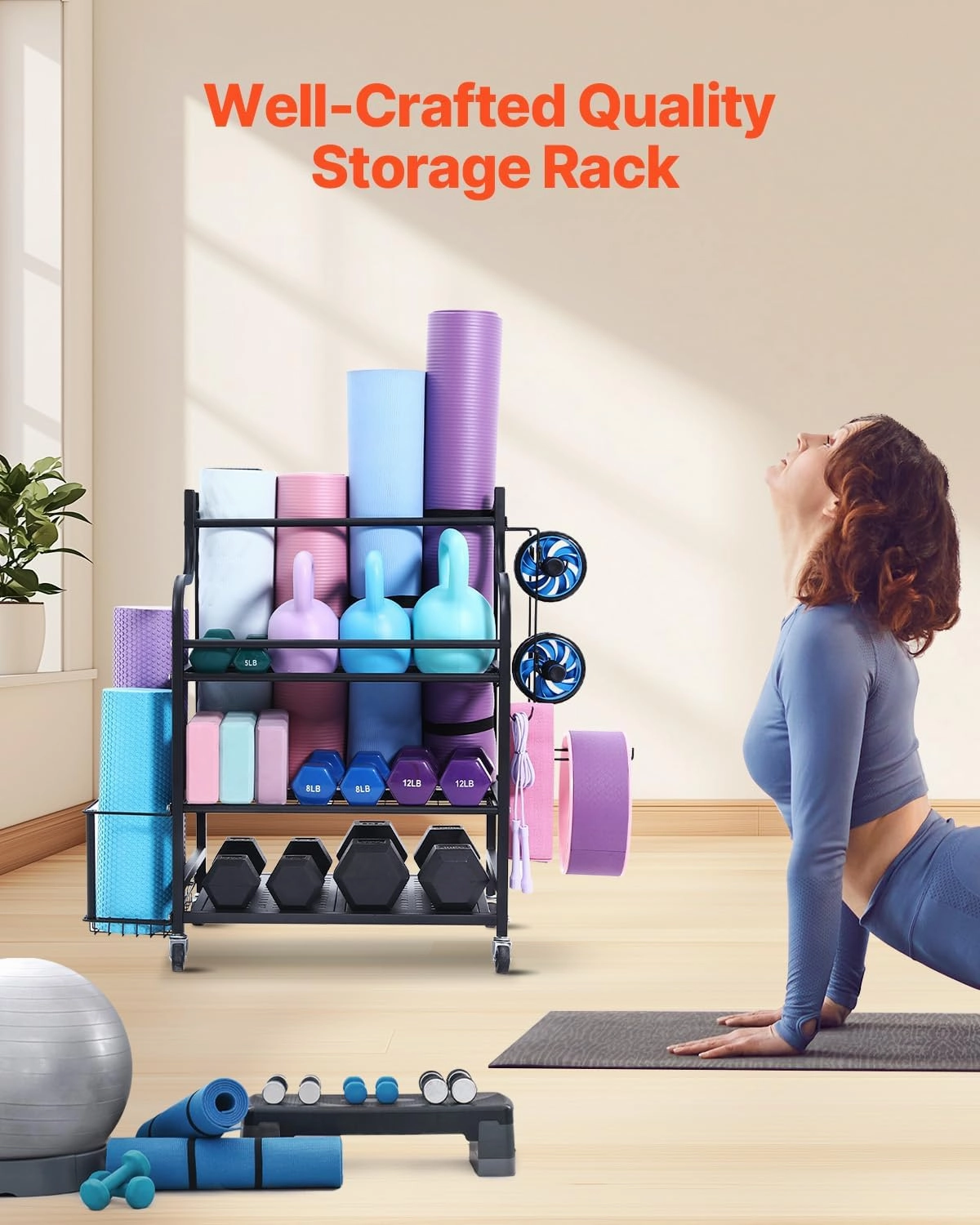 VEVOR Yoga Mat Storage Rack