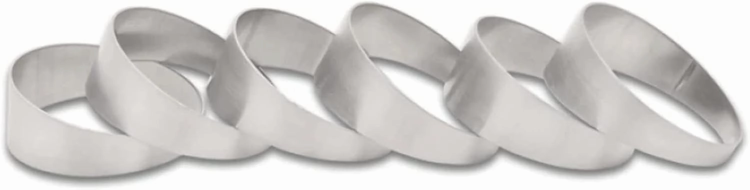 Vibrant Power 13622 Pie Cuts, 304 Stainless Steel, Natural, 2.25 in. Outside Diameter, 2.375 in. Centerline Radius, 15 degree per cut, Set of 6