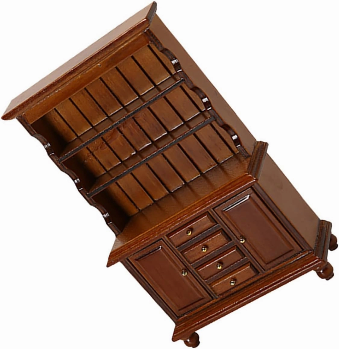 VICASKY Lovely Mini House Decor 1:12 Scale Miniature Toy Cabinet Smooth Surface Simple Design