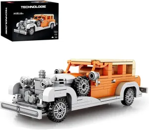Vintage Car Building Block Toy, Technology Car Building Kits, Collectible Model Cars Set to Build, Racing Car Construction Toy for Adult, Gift, 304Pieces (810)