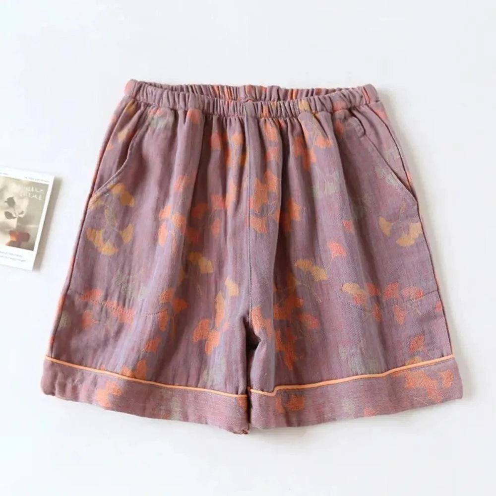 Vintage Floral Bohemian Midi Skirt - Elastic Waist, Lightweight Cotton