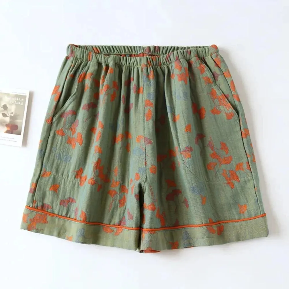 Vintage Floral Bohemian Midi Skirt - Elastic Waist, Lightweight Cotton