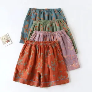 Vintage Floral Bohemian Midi Skirt - Elastic Waist, Lightweight Cotton