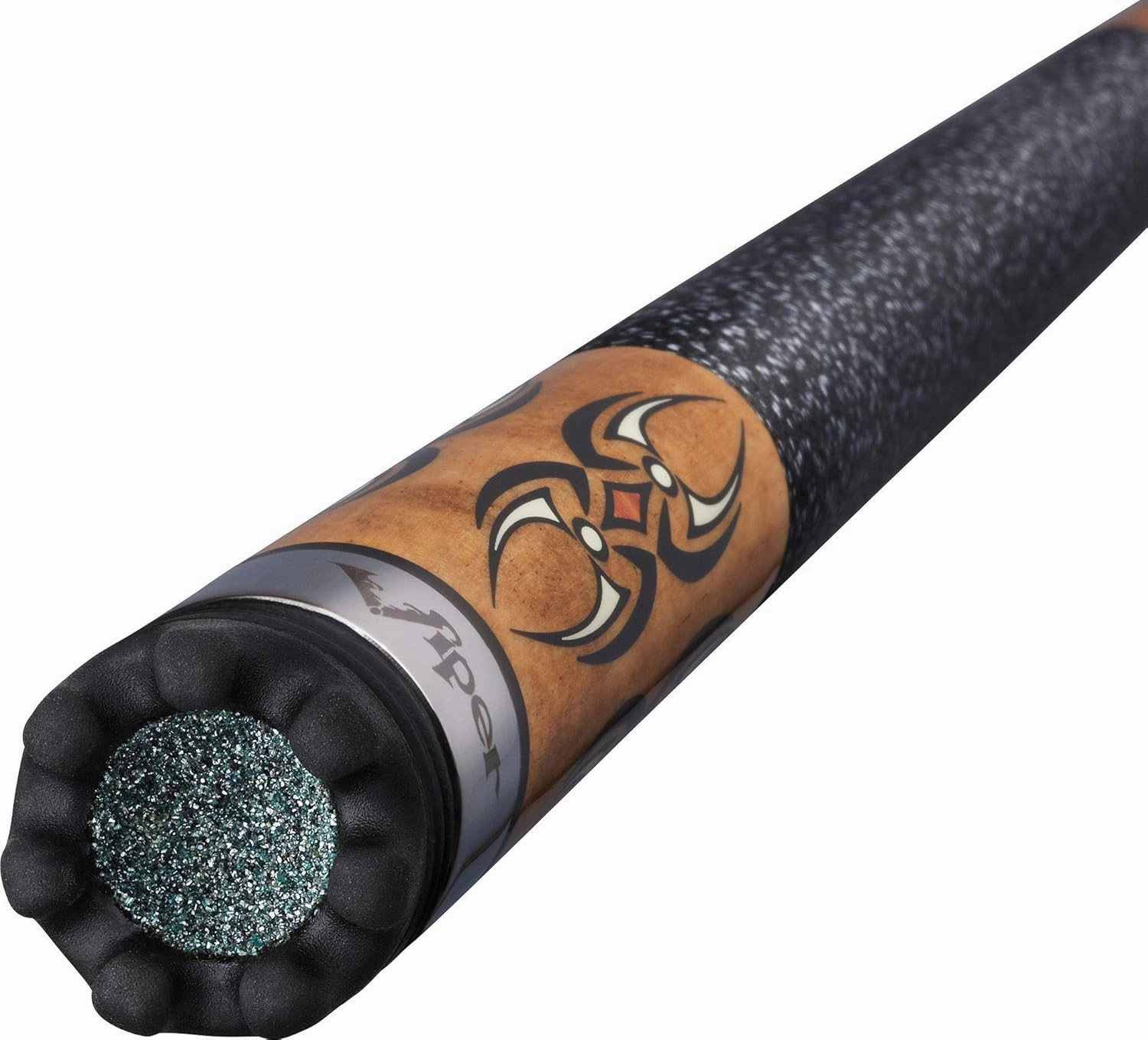 Viper Sinister 58" 2-Piece Billiard/Pool Cue, Natural Ash with Amber/Black Points