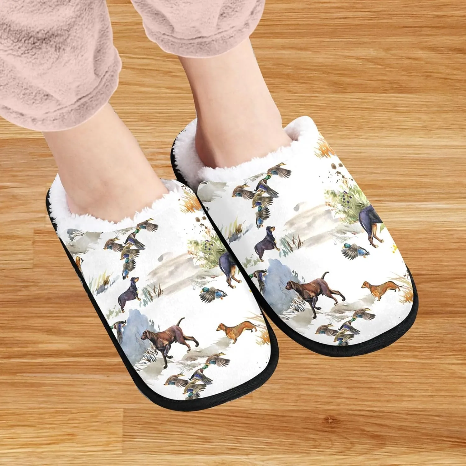 visesunny Floral Slippers Soft Memory Foam Non-Slip Indoor House Slippers Home Shoes for Bedroom Hotel Travel Spa