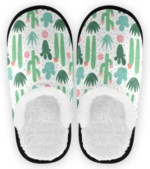 visesunny Slippers for Women Mens Stylish Foral Winter Warm Memory Foam Cotton Home Slippers Soft Plush Fleece Slip on House Slippers for Girls Indoor Outdoor Shoes