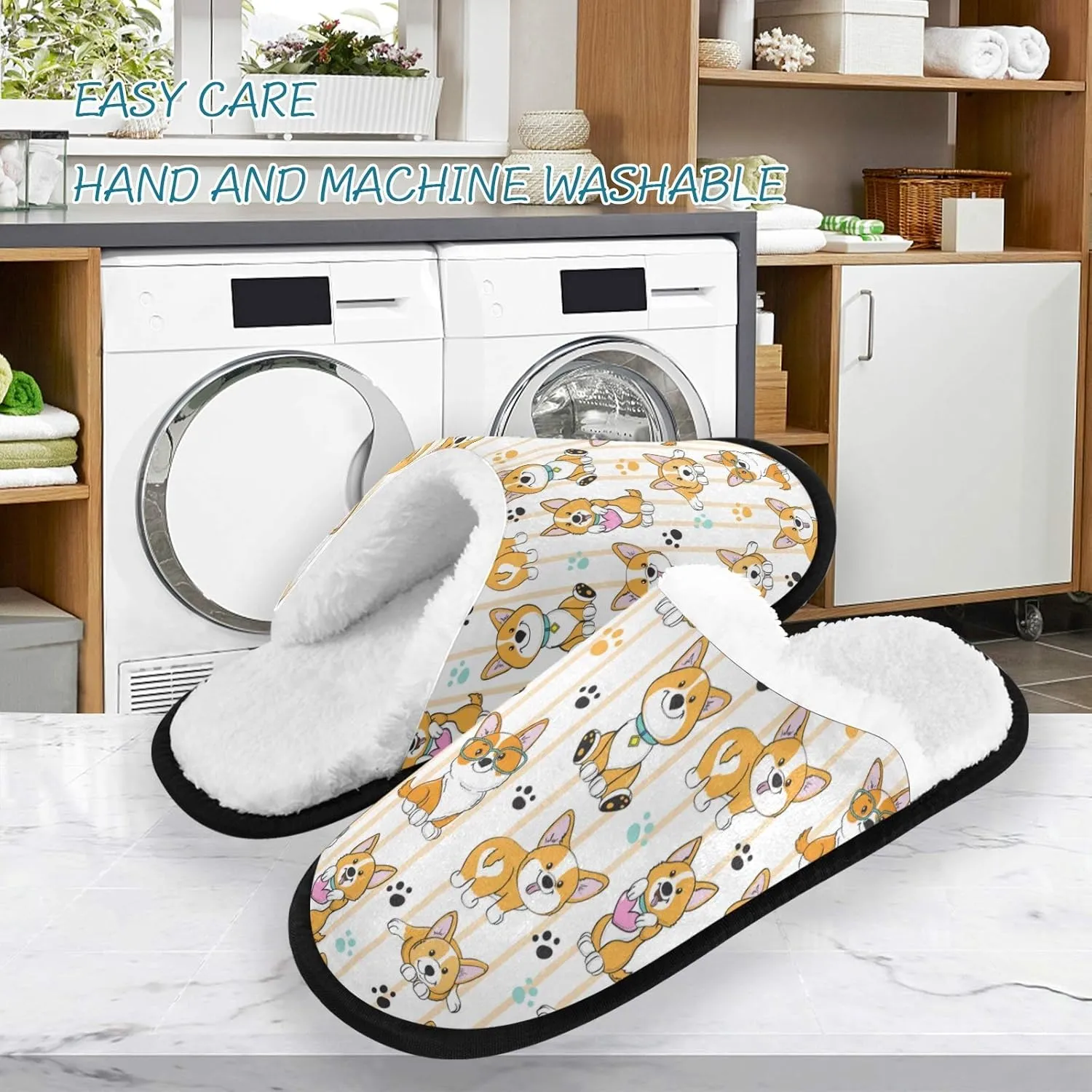 visesunny Slippers for Women Mens Stylish Foral Winter Warm Memory Foam Cotton Home Slippers Soft Plush Fleece Slip on House Slippers for Girls Indoor Outdoor Shoes