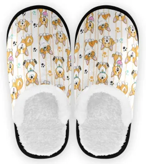 visesunny Slippers for Women Mens Stylish Foral Winter Warm Memory Foam Cotton Home Slippers Soft Plush Fleece Slip on House Slippers for Girls Indoor Outdoor Shoes