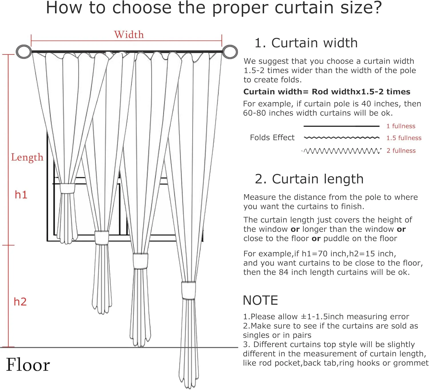 Vision Home Natural Pinch Pleated Full Blackout Curtains Linen Blended Room Darkening Window Curtains 95 inch for Living Room Bedroom Thermal Insulated Pinch Pleat Drapes with Hooks 2 Panel 40"Wx95"L
