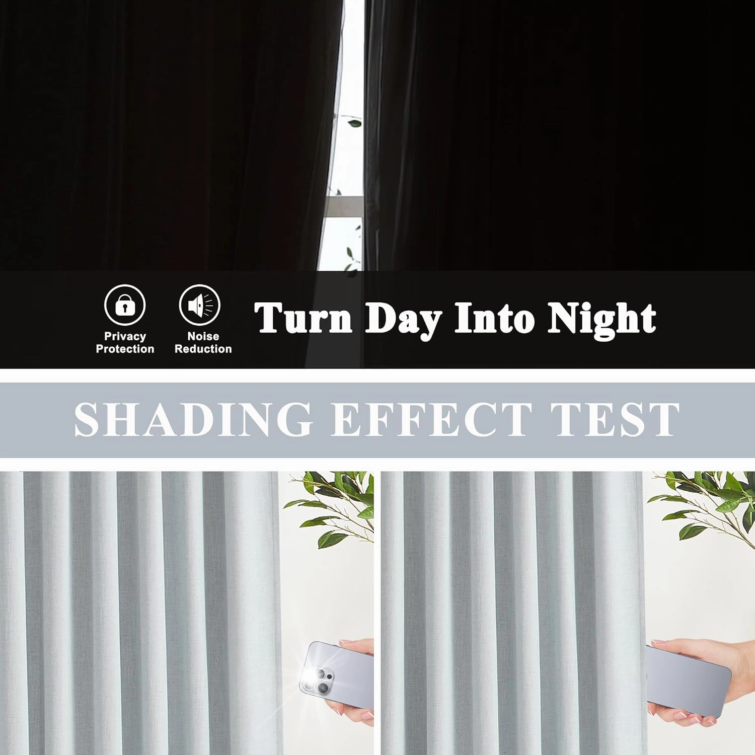 Vision Home Pinch Pleated Full Blackout Curtains Linen Blended Room Darkening Window Curtains 84 inch for Living Room Bedroom Thermal Insulated Pinch Pleat Drapes with Hooks 2 Panel 40"Wx84"L,Blue Fog