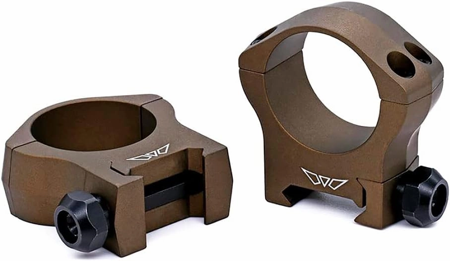 WARNE 7214BB Mountain Tech Scope Mounts, 7075/T6 Aluminium, Fits Picatinny Rails, 30mm Scope Rings, Medium Burnt Bronze