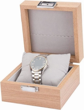 Watch Box Watch Case Watch Display Watch Organizer Display Watch Box Single Slot Wood Bracelet Bangle Holder Storage Case Organizer With Pillows Watch Organizer For Men
