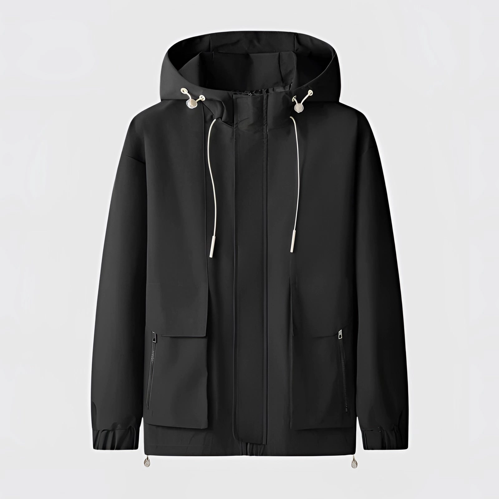 Waterproof Lightweight Men's Black Jacket - Breathable & Durable