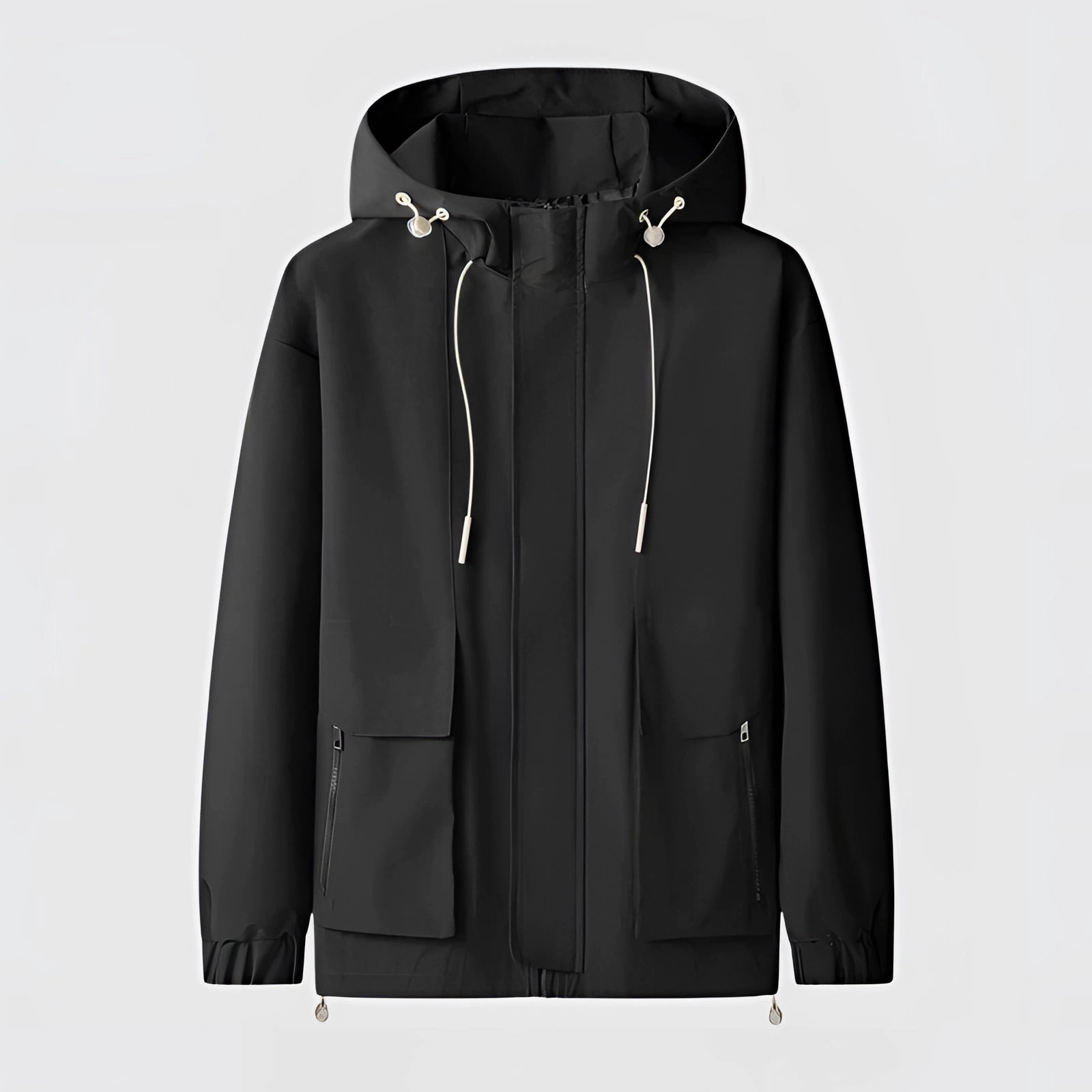 Waterproof Lightweight Men's Black Jacket - Breathable & Durable