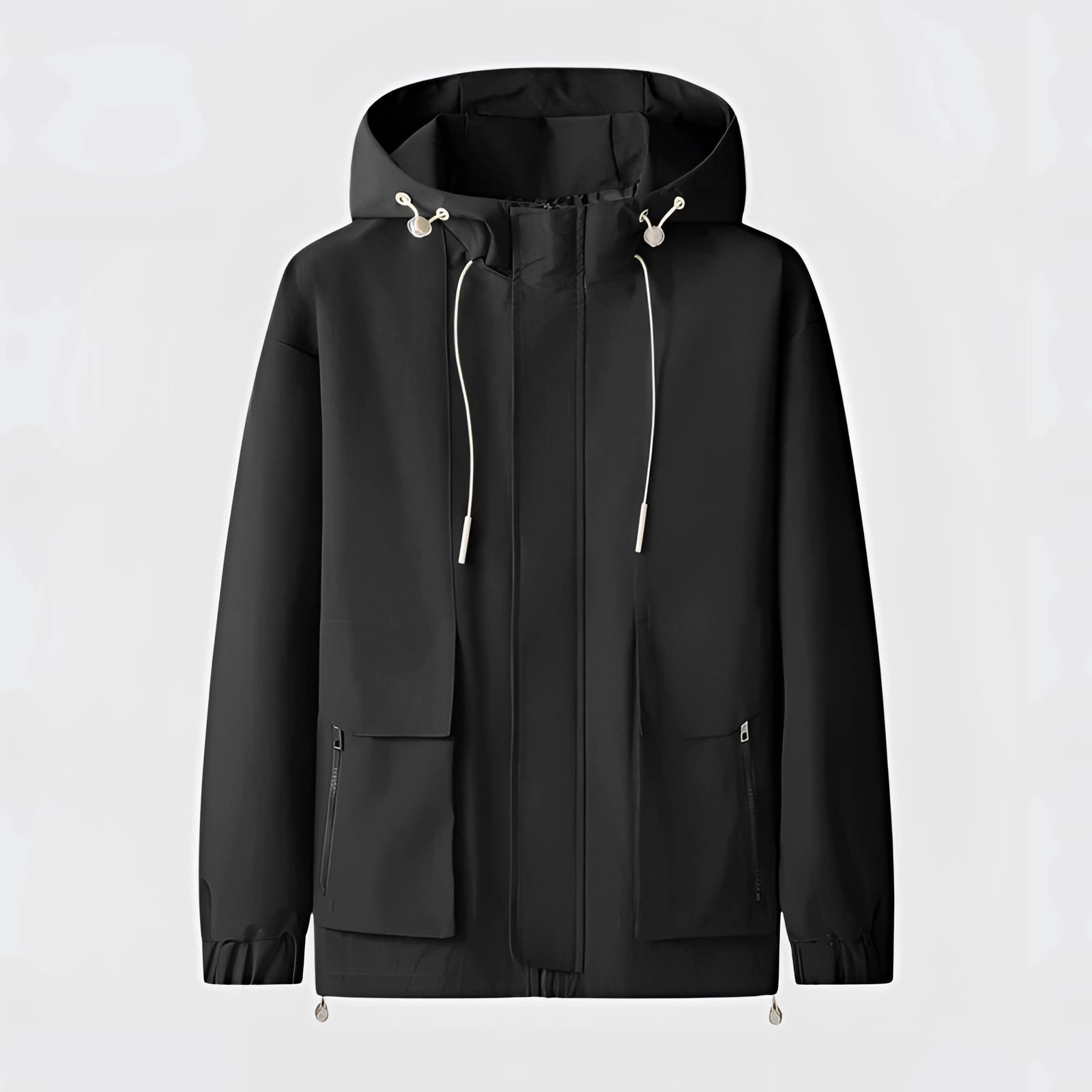 Waterproof Lightweight Men's Black Jacket - Breathable & Durable