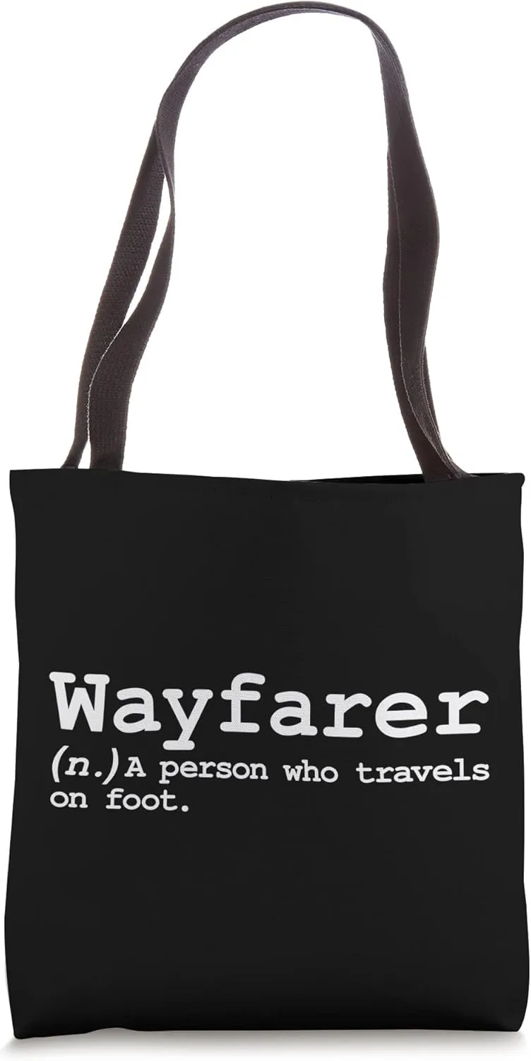 Wayfarer Funny Poetic Definition Vocabulary Word Travel Love Tote Bag