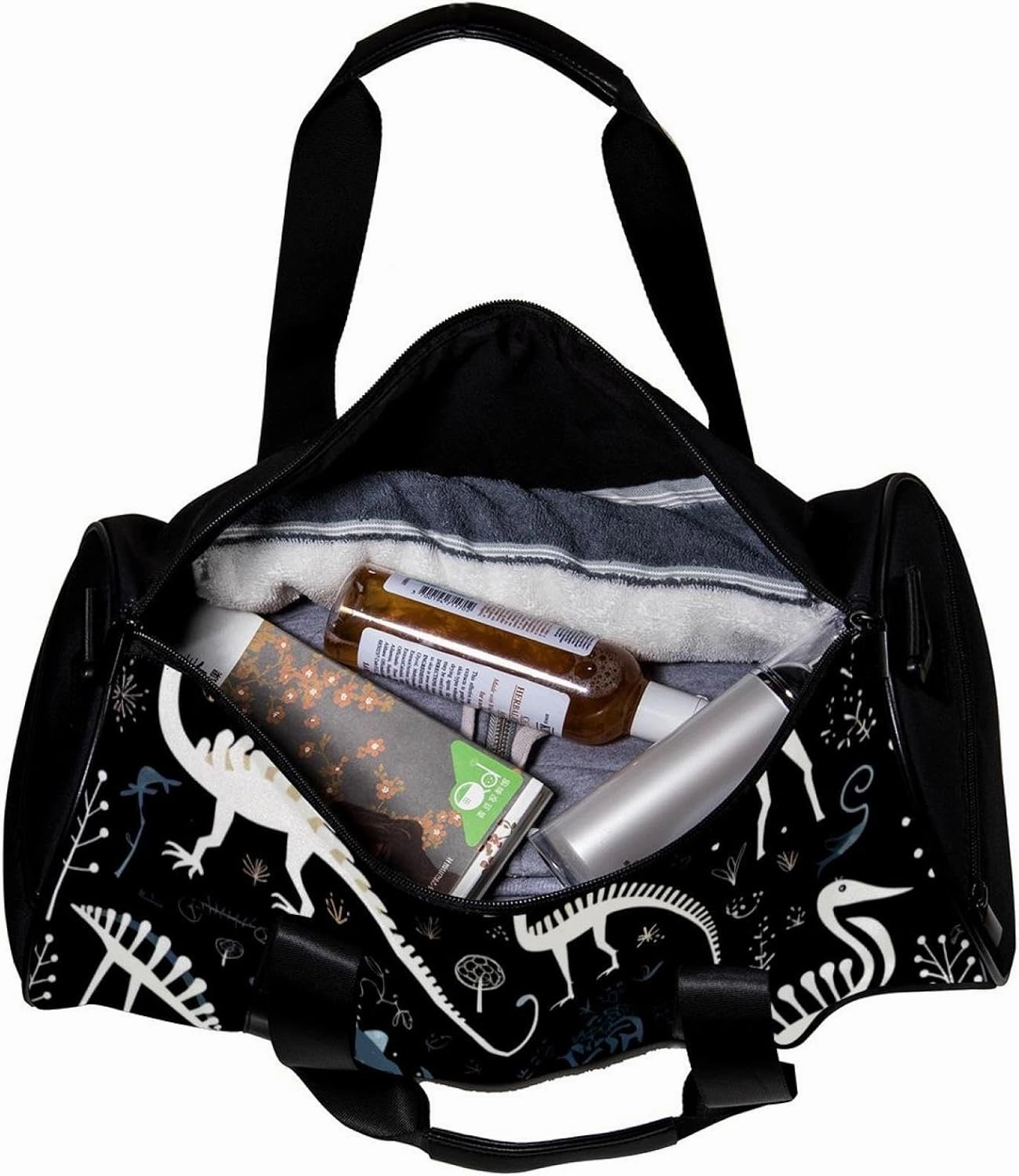 Weekender Travel Bag,Small Gym Bag,Dinosaur Eggs Bones Skeletons,Gym Duffle Bag
