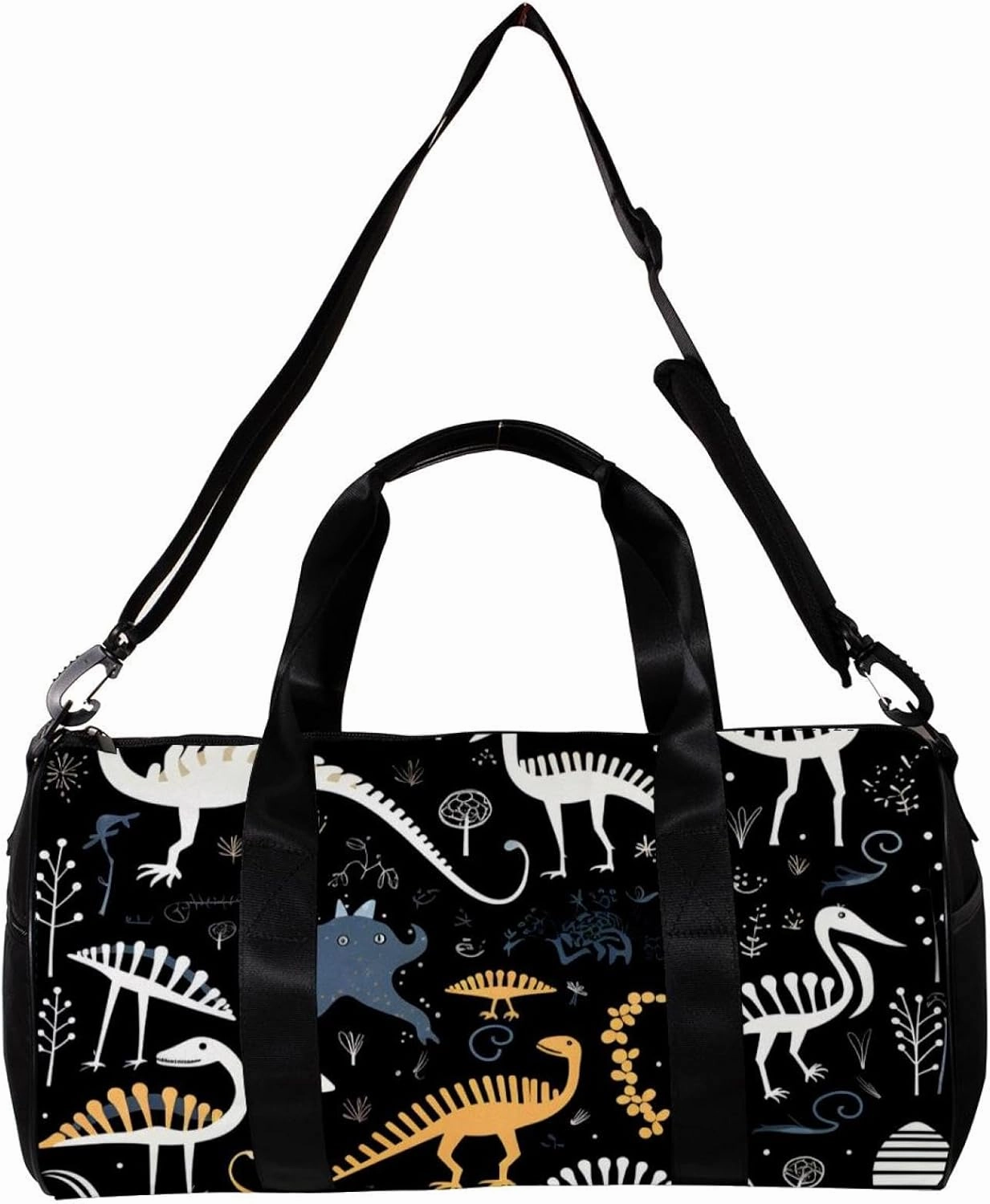 Weekender Travel Bag,Small Gym Bag,Dinosaur Eggs Bones Skeletons,Gym Duffle Bag