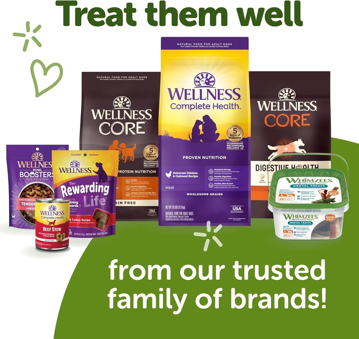 Wellness WHIMZEES Brushzees Dog Dental Treats, Natural Chews, Medium Size Stick, (12 Count)
