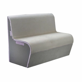 Wet Room Tileable Bench Seat - Curved Edge with Back