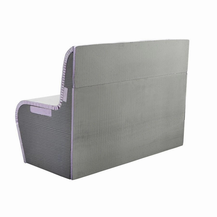 Wet Room Tileable Bench Seat - Curved Edge with Back