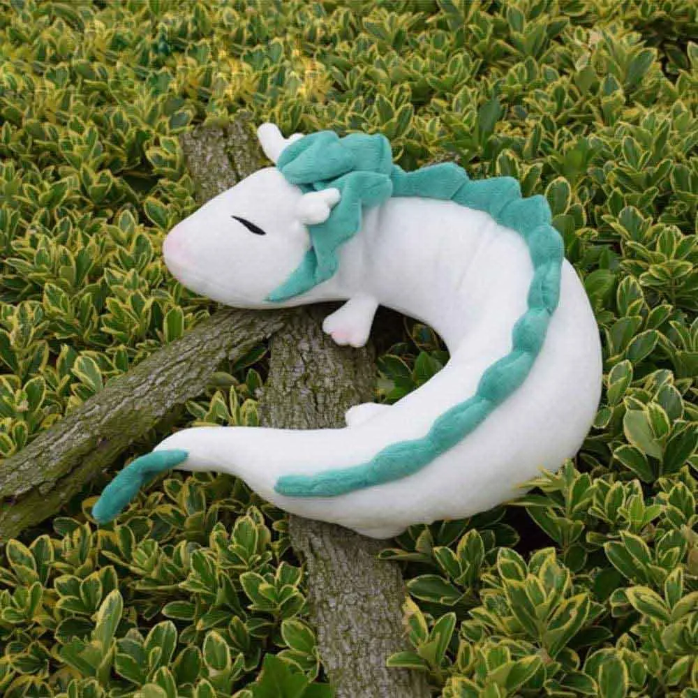 White Dragon Neck Travel Pillow Plush Toy