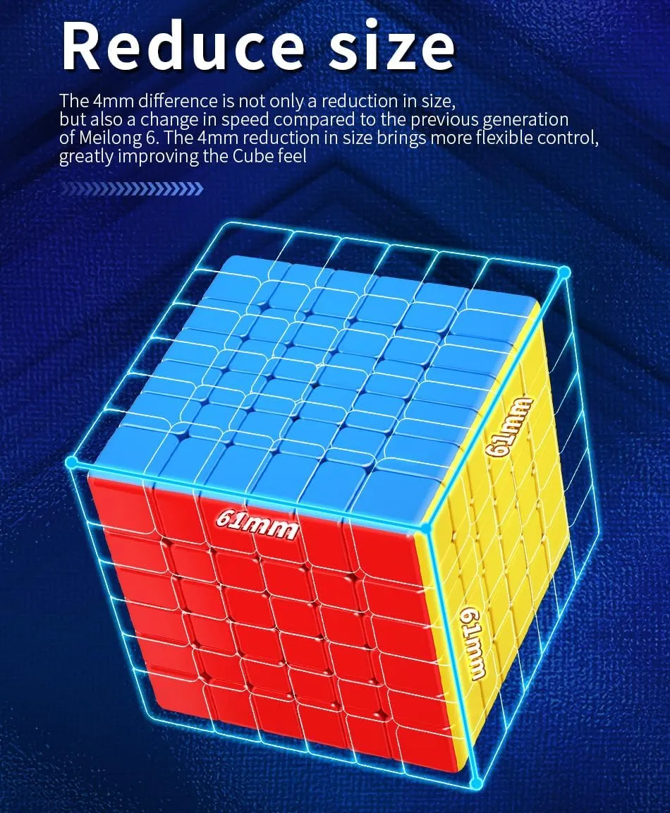 Willking Moyu Meilong 6x6 M Magnetic Speed Cube MFJS Meilong 6M V2 6x6 Cube Stickerless 2023 Latest Version