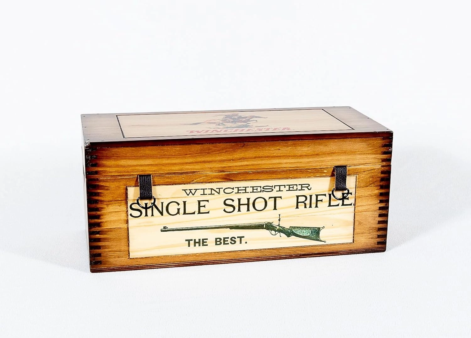 Winchester WOODEN FIELD BOX Gear Storage Box With Removable Upper Tray – Made in USA