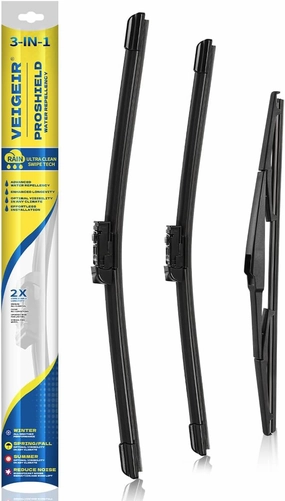 Windshield Wiper Blades Compatible With 2015 2016 2017 Lexus NX200t / 2018 2019 2021 Lexus NX300 / 2015-2021 Lexus NX300h Front Rear Wipers Blade Set for My Car - 26" 16" 12" (Pack of 3)