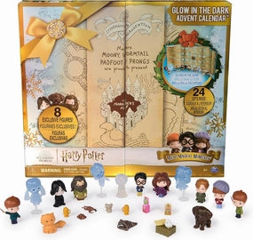 Wizarding World Harry Potter, Micro Magical Moments Glow in The Dark Advent Calendar 2024, 24 Surprise Toys, Christmas Countdown Calendar for Ages 6 