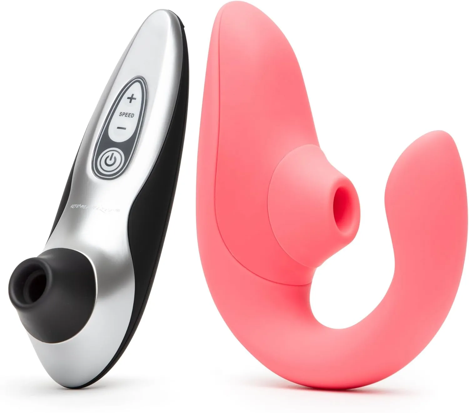 Womanizer Pro40 Black Pleasure Air Clitoris Sucker & Blend Rose Dual Stimulation Mini Rabbit Vibrator - Female Sex Toys Bundle