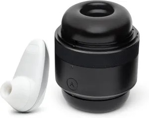 Womanizer Starlet White Pleasure Air Clitoris Sucker & Arcwave Voy Adjustable Male Masturbator Penis Stroker - Couples Sex Toys Bundle