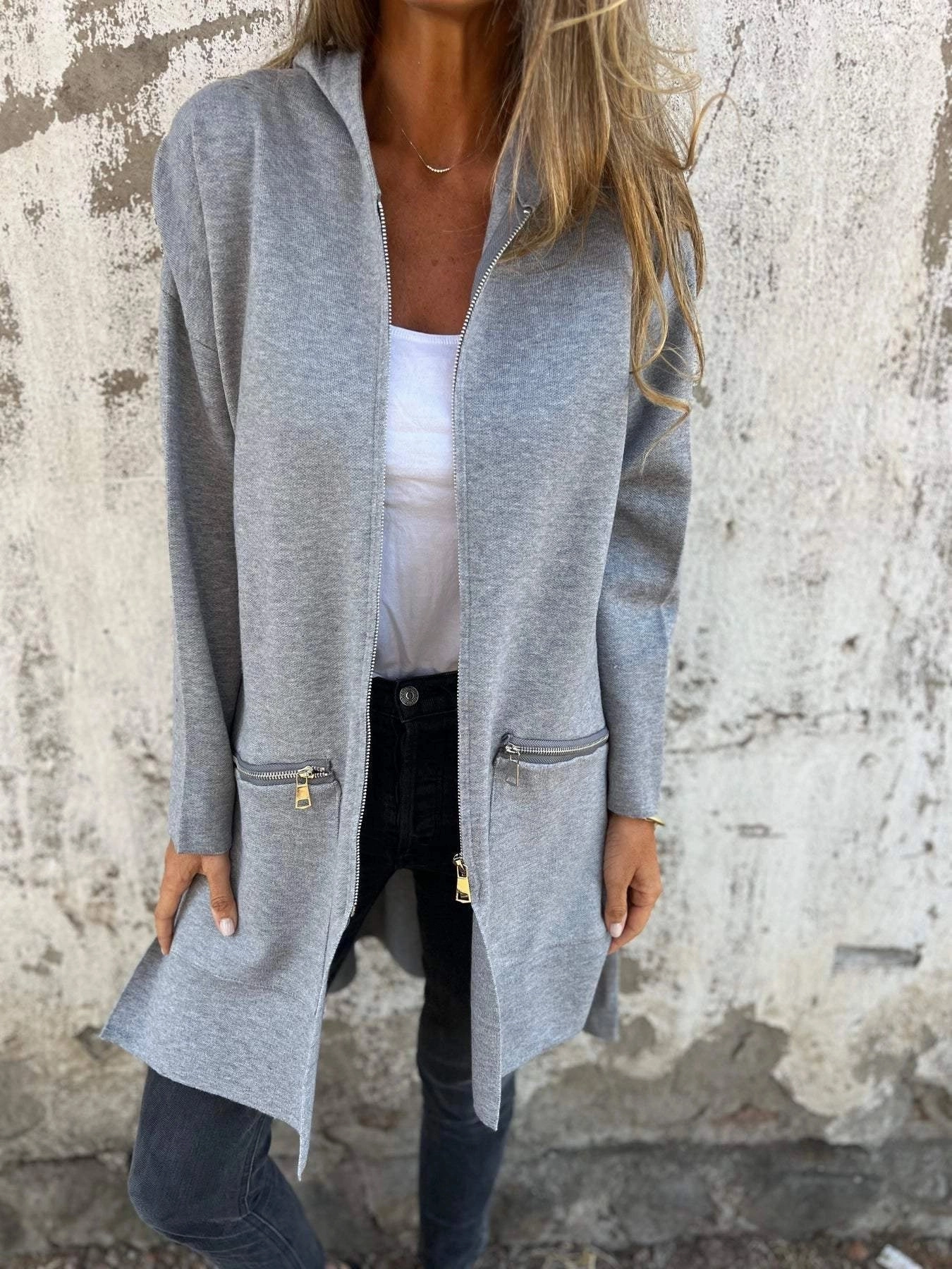 Women's Camel Coat - Lightweight Wool Fall Jacket, Casual Chic Outerwear