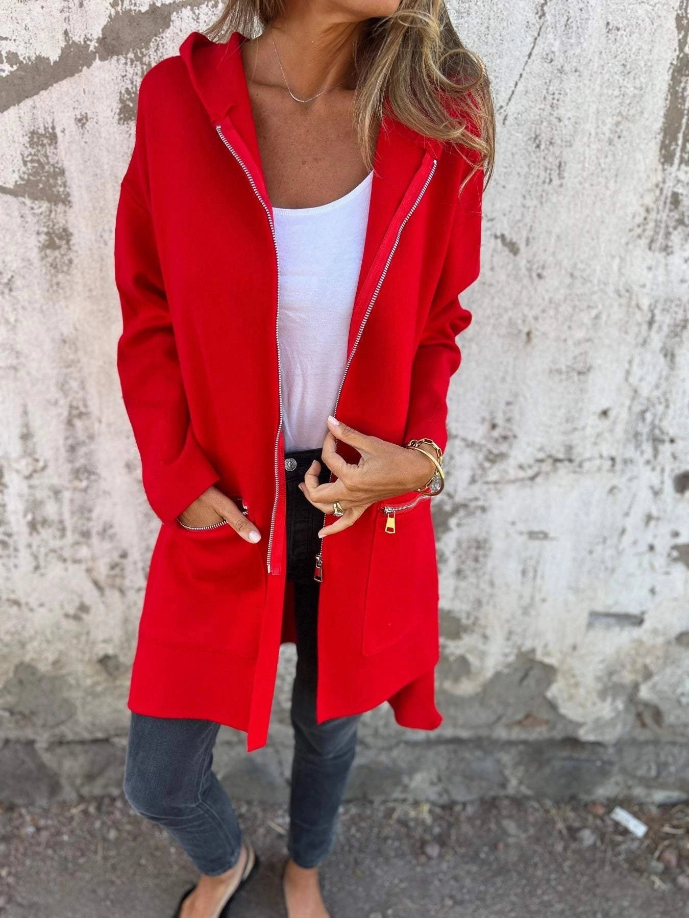 Women's Camel Coat - Lightweight Wool Fall Jacket, Casual Chic Outerwear