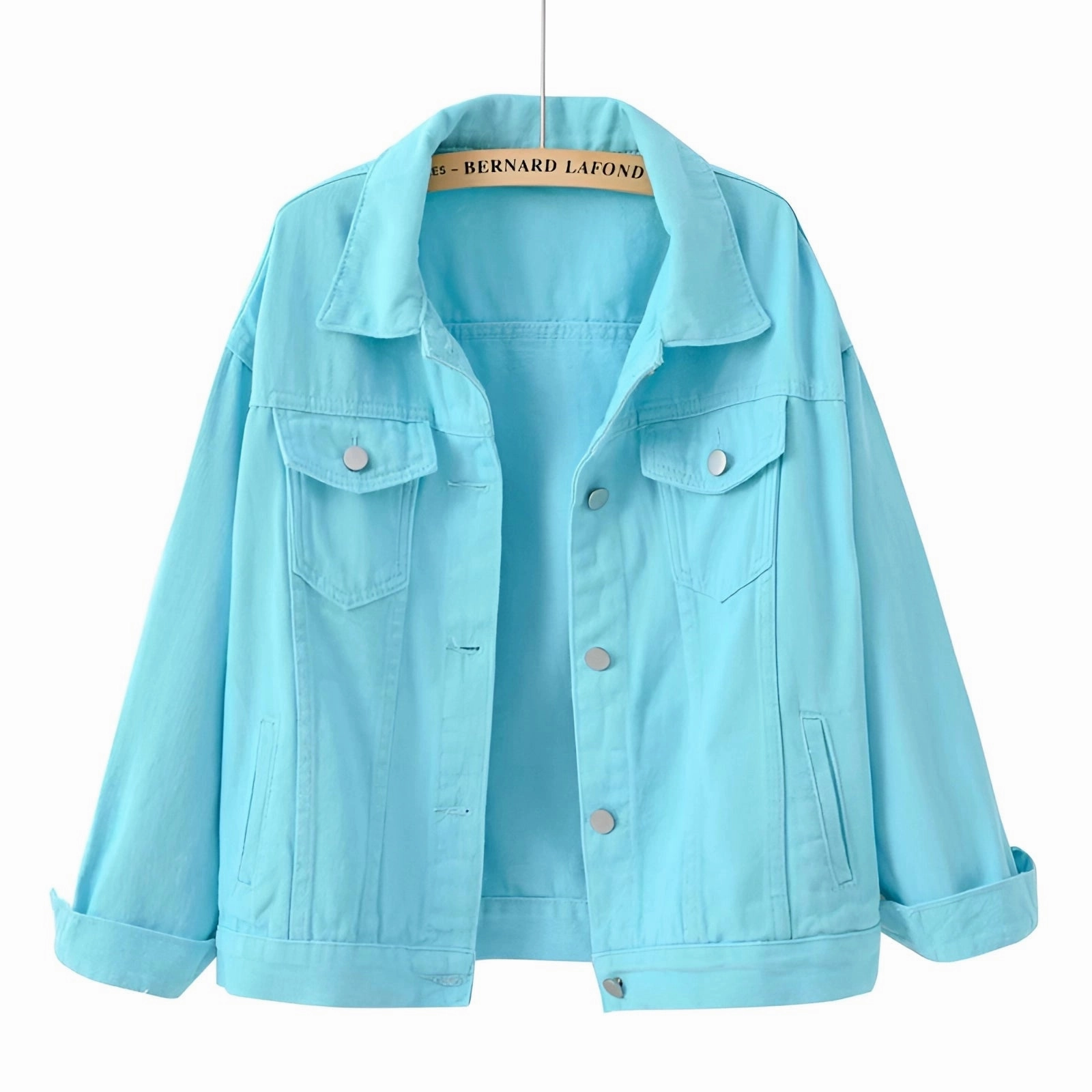 Women's Casual Lightweight White Denim Jacket - Summer Fashion