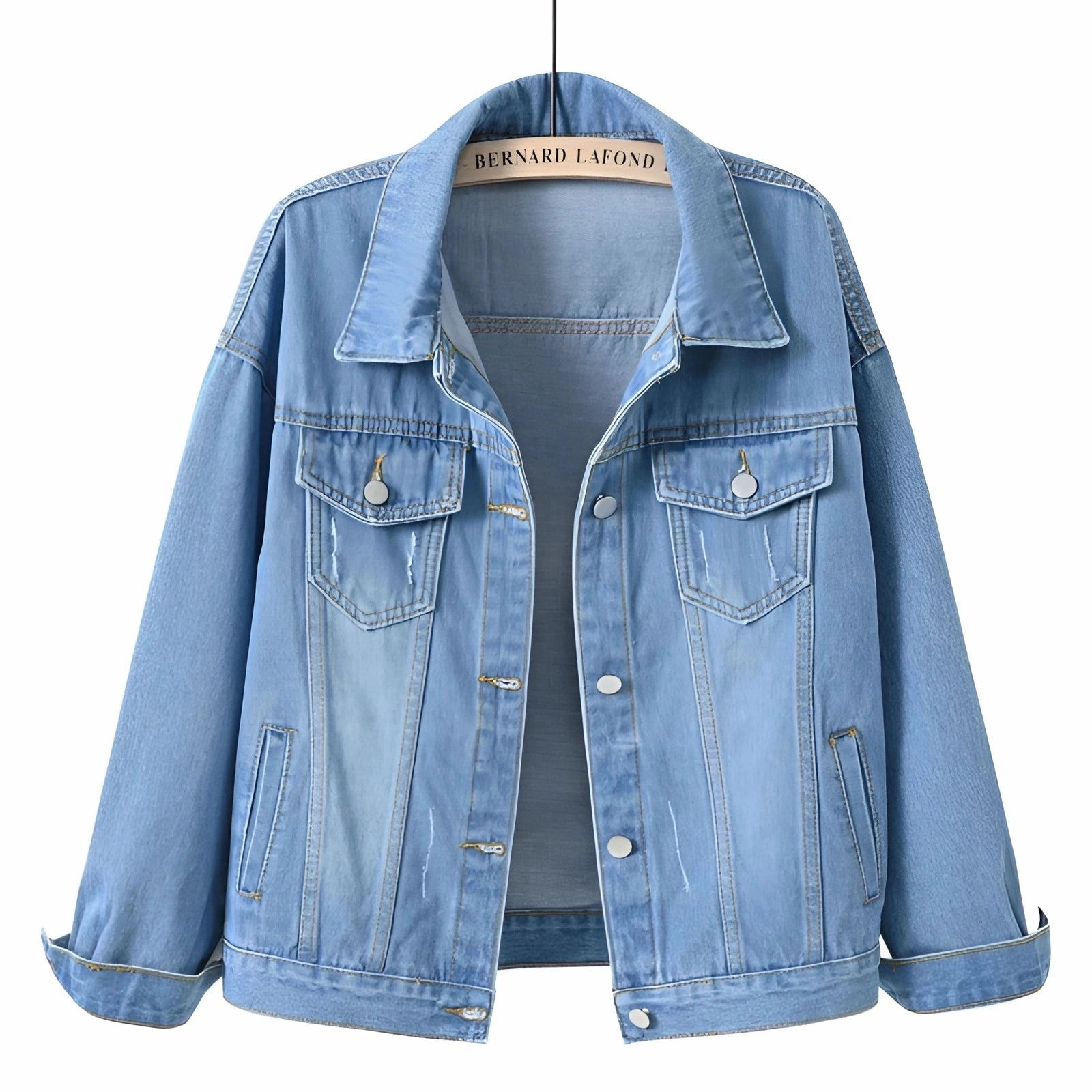 Women's Casual Lightweight White Denim Jacket - Summer Fashion
