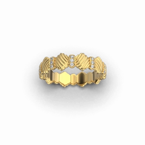 Women's Wedding Band with Diamonds