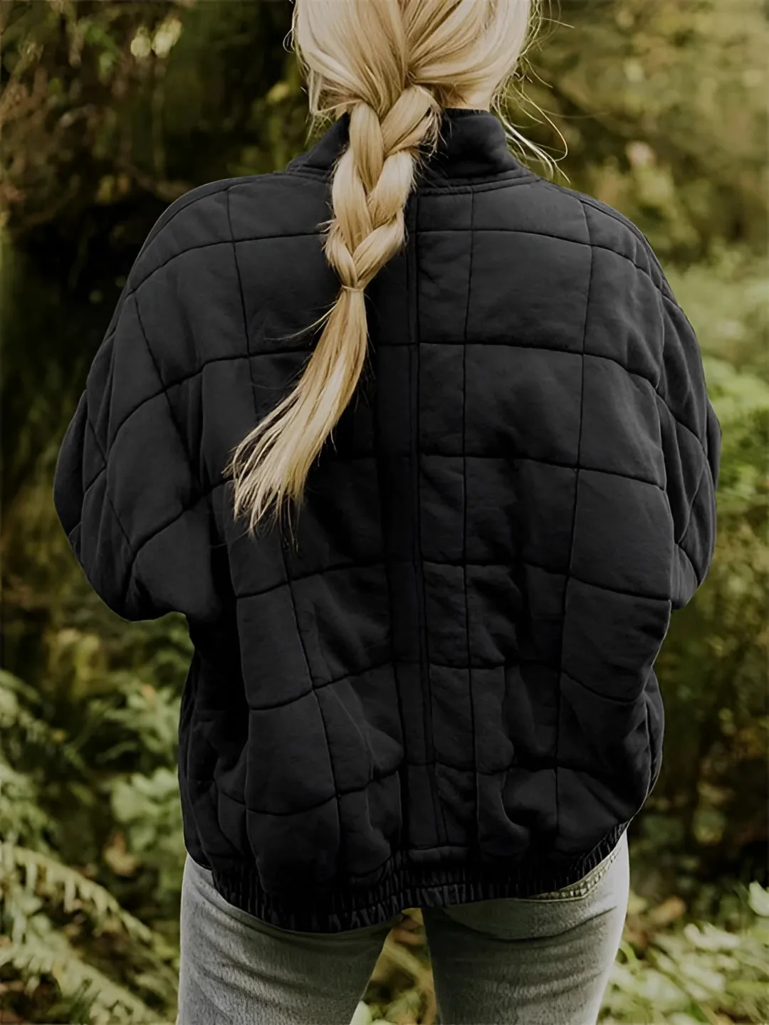 Women's Lightweight Insulated Forest Green Quilted Jacket