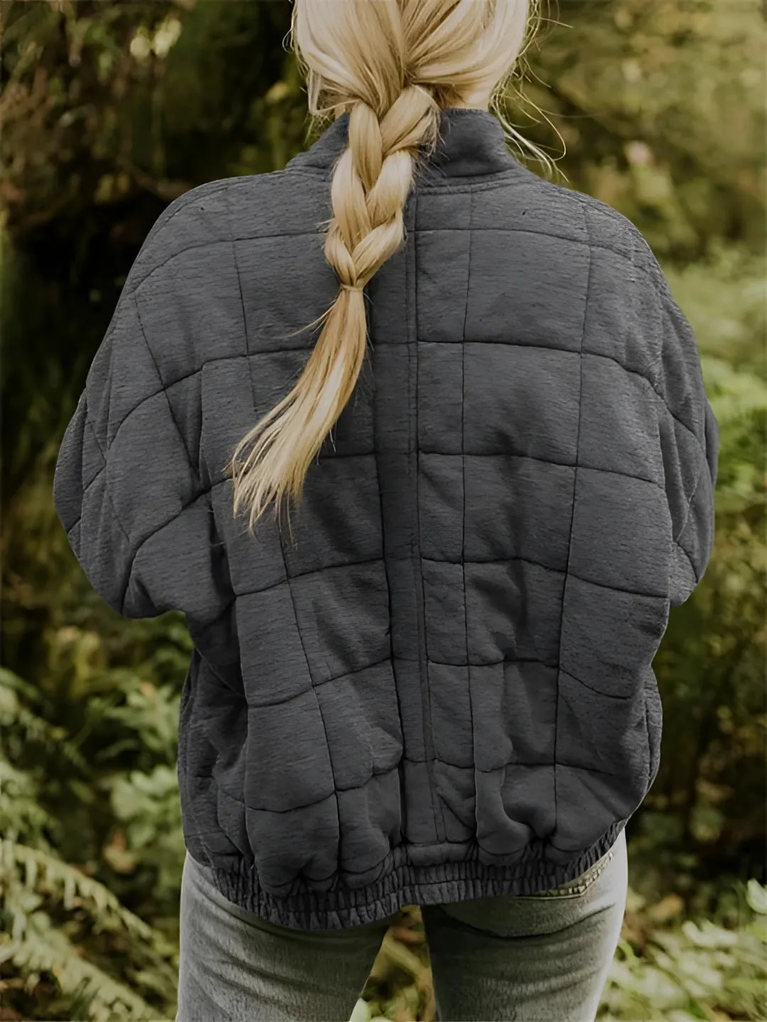 Women's Lightweight Insulated Forest Green Quilted Jacket