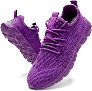 Women's Purple Lightweight Running Shoes - Breathable, Shock-Absorbing