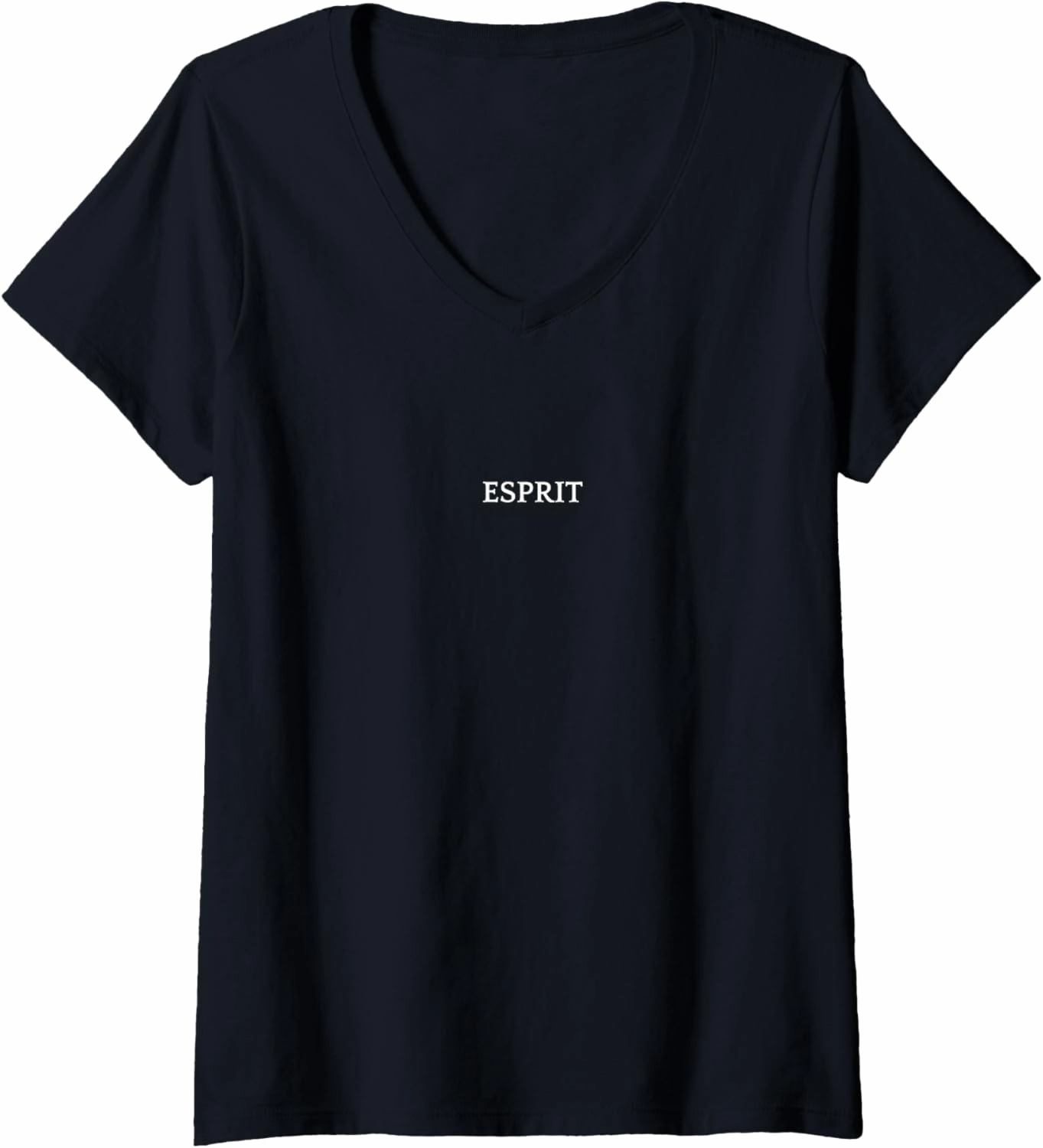 Womens ESPRIT English Word Apparel V-Neck T-Shirt