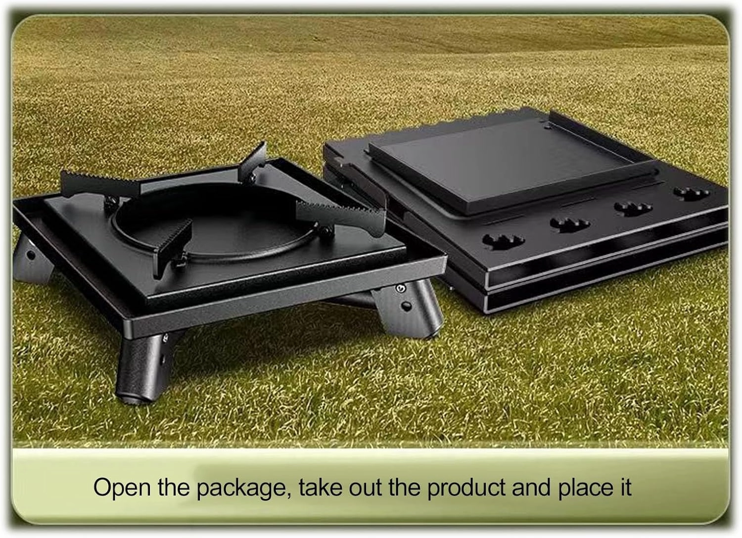 Wood stove outdoor portable stove camping cooker picnic folding stove with foldable legs, suitable for outdoor camping